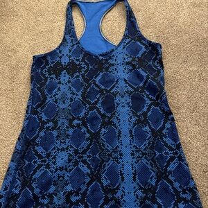 Lululemon Athletica Blue Patterned Tank Top